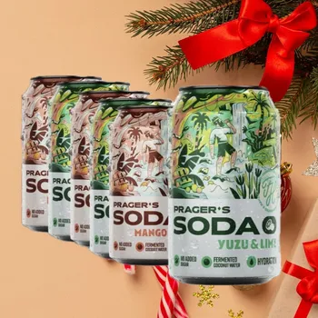 Nápoj pro sportovce Pragers AKCE 5+1 ZDARMA Prager's Soda 330 ml