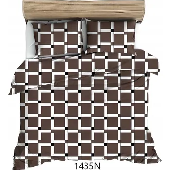 Povlečení Povlečení 140x200 cm hnědá kostka