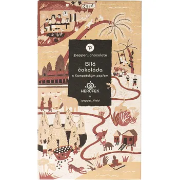 Čokoláda Bílá čokoláda s Kampotským pepřem – .pepper..chocolate