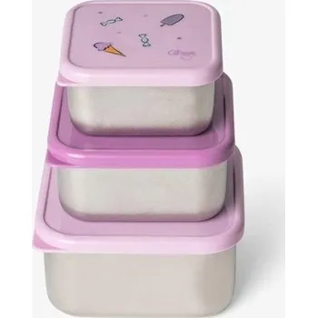 Citron CITRON Sada 3 stohovatelných boxů z nerezu Stormy Unicorn