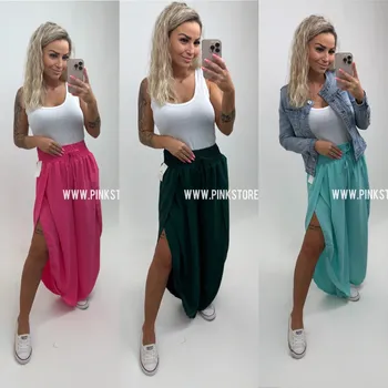 Kalhoty s rozparkem LEG Barva: Tyrkys