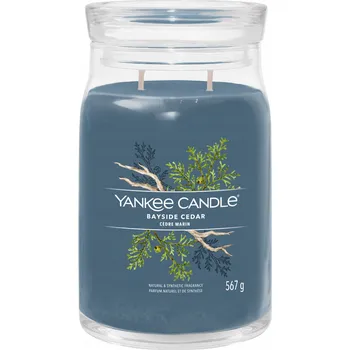 Svíčka Yankee Candle Signature Bayside Cedar velká svíčka se dvěma knoty 567g