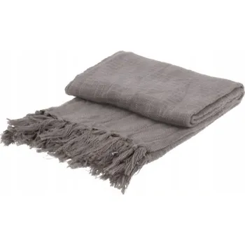 Přehoz na lůžko Přehoz Home Styling Collection bavlna 170 cm x 130 cm šedý