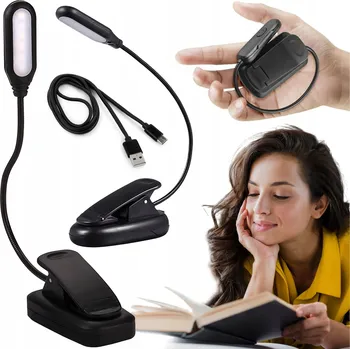 Lampička Stolní lampička Alogy černá LED s klipem a magnetem, stmívatelná