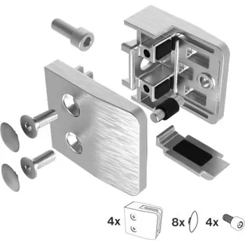 Zábradlí Hahn Steel Držák výplně skla SET - T8/8,76/10/10,76/12/12,76
