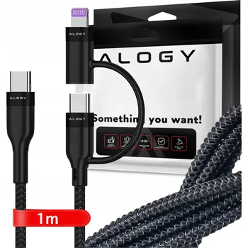 Datový kabel Kabel Alogy USB-C na Apple Lightning 1 m černý