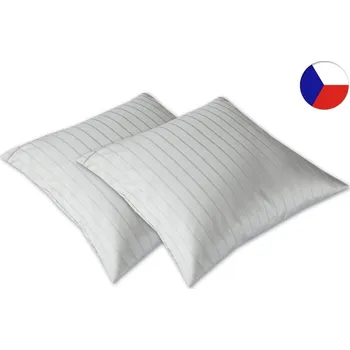 Dekorativní polštářek Damaškový dekorační polštářek 40x40 EXCELLENT CARMINE Pruhy světlá šedá