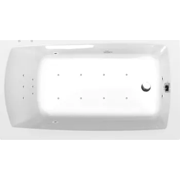 Vana Polysan LILY hydromasážní vana, 140x70x39cm, Attraction Hydro-Air, chrom, 72201.4010