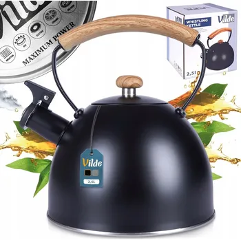 Varná konvice Tradiční Konvice Vilde , ocelová, černá, 2,5 l