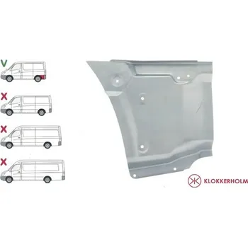 Blatník karosérie KLOKKERHOLM lem zadního blatníku levý DODGE SPRINTER (906), 01.07-12.09,MERCEDES SPRINTER 209-524, 04.06-10.13,SPRINTER 210-519, 10.13-06.18,VOLKSWAGEN CRAFTER (2E), 12.05-04.17 OE A9066375809,9066375809,2E1 810 393