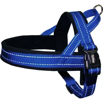 Postroj pro psa Nobby Classic Reflect Soft norský reflexní postroj modrý XL