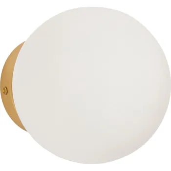 Nástěnné svítidlo Kave Home Bílé skleněné nástěnné světlo Brisia 15 cm