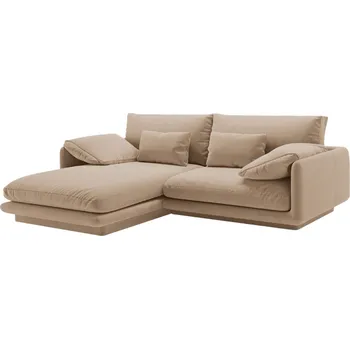 Pohovka Micadoni Sametová rohová pohovka Torino 220 cm, levá