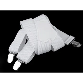 Kšandy Šle šíře 3,5 cm délka 120 cm, velké, 7 bílá