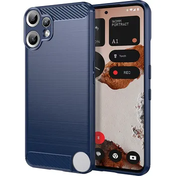 Pouzdro na mobilní telefon Techsuit Carbon Silicone Nothing CMF Phone 2 Pro modrý