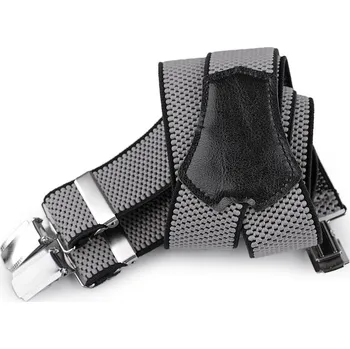 Kšandy Šle šíře 3,5 cm délka 120 cm, střední, 16 šedá nejsvětlejší černá