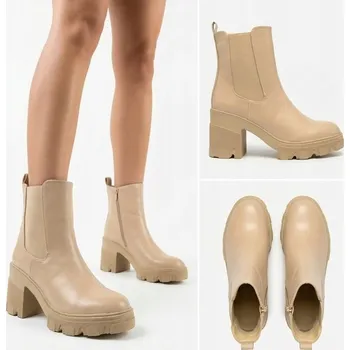 Dámské kozačky Royalfashion dámské kotníkové boty sloupek velikost 41