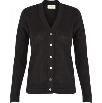 Dámský svetr Kašmírový cardigan LIGHT black M / Černá