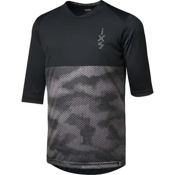 cyklistický dres IXS Carve 1.0 3/4 jersey, black-graphite, L L