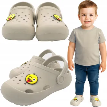 Chlapecké sandály Pantofle DĚTSKÉ lehké PĚNOVÉ zahradní bazénové NAZOUVÁKY PŘÍVĚSEK 27/28