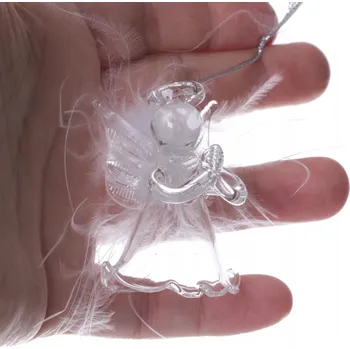 Vánoční dekorace CLER ANDĚL 6 Ks Vánoční Baňky 4 cm Průhledná