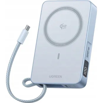 Powerbanka Magnetická powerbanka 10000mAh Ugreen MagFlow PB773, Qi2 25W (šedá)