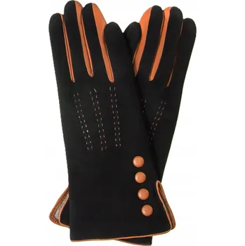Rukavice Allora pětiprsté rukavice z pravé semišové kůže, velikost S - dámské