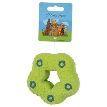 Hračka pro psa Hračka pes Donut pískací 9cm latex mix barev 1ks