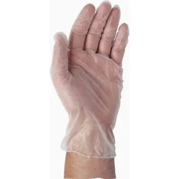 Pracovní rukavice Rukavice vinylové bílé, pudrované (velikost M) [100 ks]