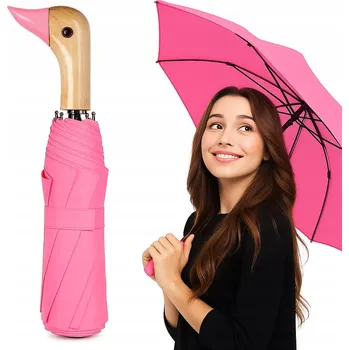 AUTOMATICKÝ DEŠTNÍK RŮŽOVÝ S OBALEM DUCKHEAD 95 cm