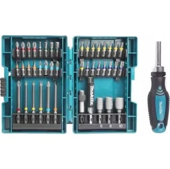 Bit Makita sada bitů a nástrčných klíčů + šroubovák s ráčnou E-25096