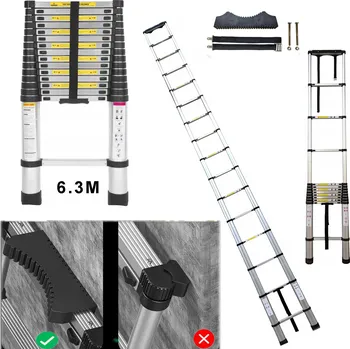 Žebřík Hliníkový Žebřík Hooha 16 až 150 kg