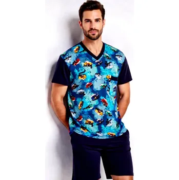 Pánské pyžamo Pánské Pyžamo Krátké FOLTÝN PK 293 Velikost: 5XL