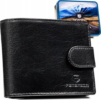 Peněženka Peterson pánská peněženka z pravé kůže černá - muž