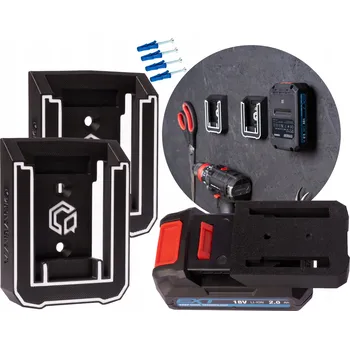 Věšák Sada 2x Držák/věšák na akumulátor Erbauer, 2 kusy