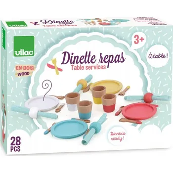 Dřevěná hračka VILAC: Dřevěná Jídelní servis 3+ 8178