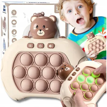 POP IT ELEKTRONICKÁ DOVEDNOSTNÍ HRA POPIT ANTISTRESOVÁ PRO DĚTI MEDVÍDEK POP IT