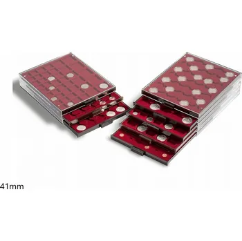 Obal pro sběratelský předmět Paleta na mince Leuchtturm MBcaps pro mince o průměru 41 mm