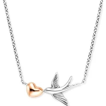 Náhrdelník Náhrdelník ENGELSRUFER Vlaštovka a zlacené srdce ERN-LOVE-BIRD-BIR