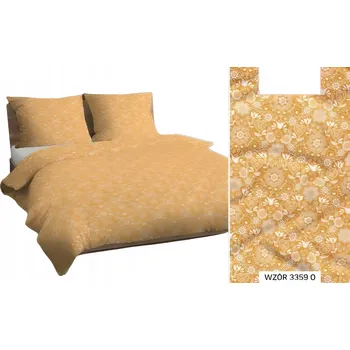 Povlečení Bavlněné Povlečení 140x200 medové květy bavlna Max