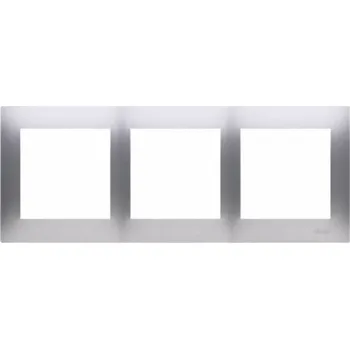 vypínač Trojitý rám Kontakt-Simon S54 stříbrná