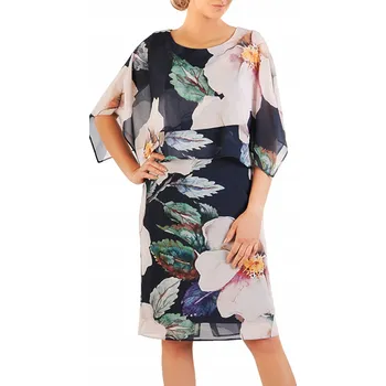 Dámské šaty Šifonové midi koktejlové šaty Carla Moreno velikost 42