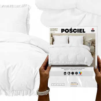 Povlečení Sada povlečení s volánem 160x200 3 díly povlak 70x80 mikrovlákno