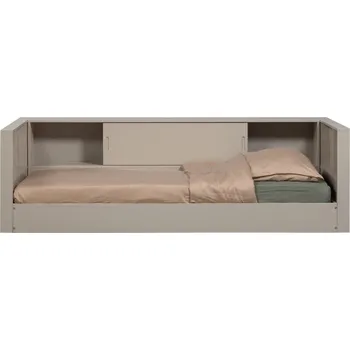 Dětská postel WOOOD Šedobéžová dřevěná postel Carter 90 x 200 cm