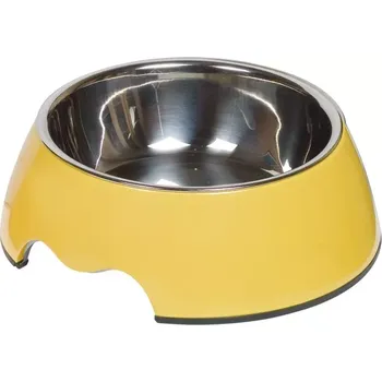 Miska pro psa Nobby Nobly nerez miska v žlutém pouzdře 350ml