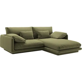 Pohovka Micadoni Sametová rohová pohovka Torino 220 cm, pravá