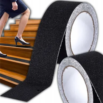 Lepicí páska Protiskluzová páska VENKOVNÍ SILNÁ černá 50mm 5m