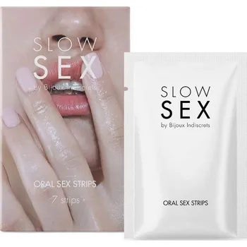 Slow Sex Oral Sex Strips chladivé plátky na orální sex s Maca 7 ks