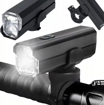 Cyklosvítilna PŘEDNÍ LED SVĚTLO NA KOLO NABÍJECÍ 1200LM 2xUSB