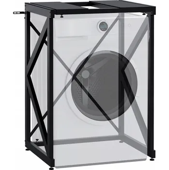 Koupelnový nábytek Police nad pračku Caleb, černá